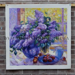 Impressionistic Purple Color Flowers
