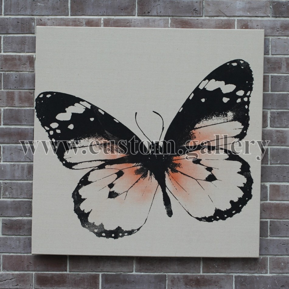 Butterfly Screen Print on Canvas