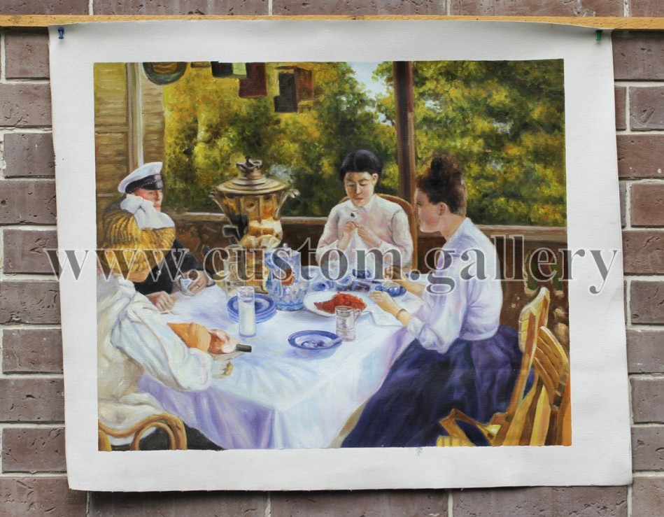 At a Tea Table, Constantin Alexeevich Korovin
